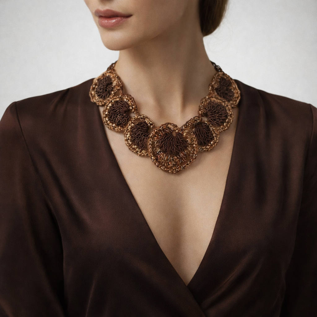 Cioccolata – Hand Knitted Statement Necklace