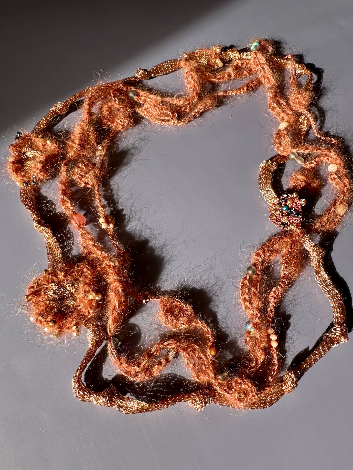 Autumn Glow Mohair Necklace