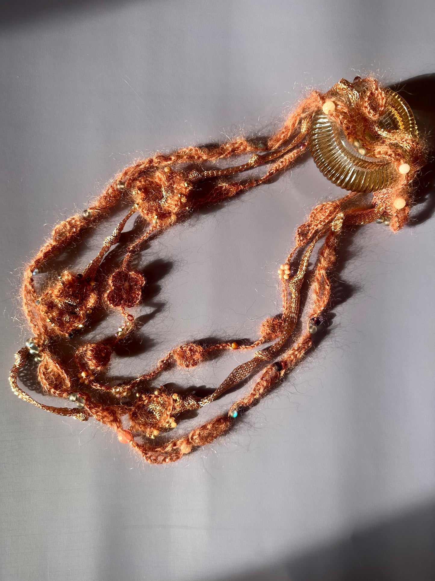 Autumn Glow Mohair Necklace