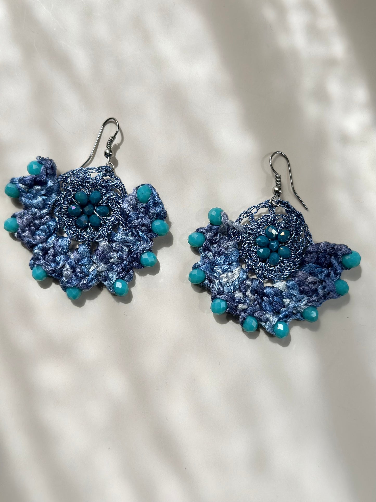 Marine Blue Statement Earrings