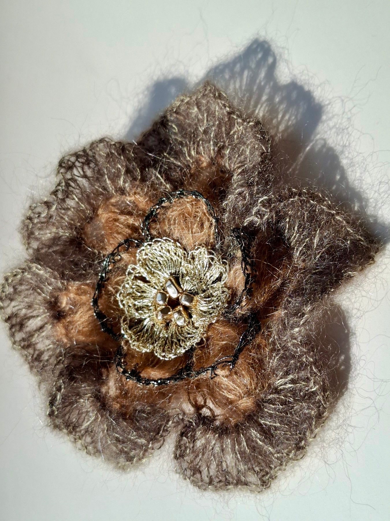 Golden Flower Brooch