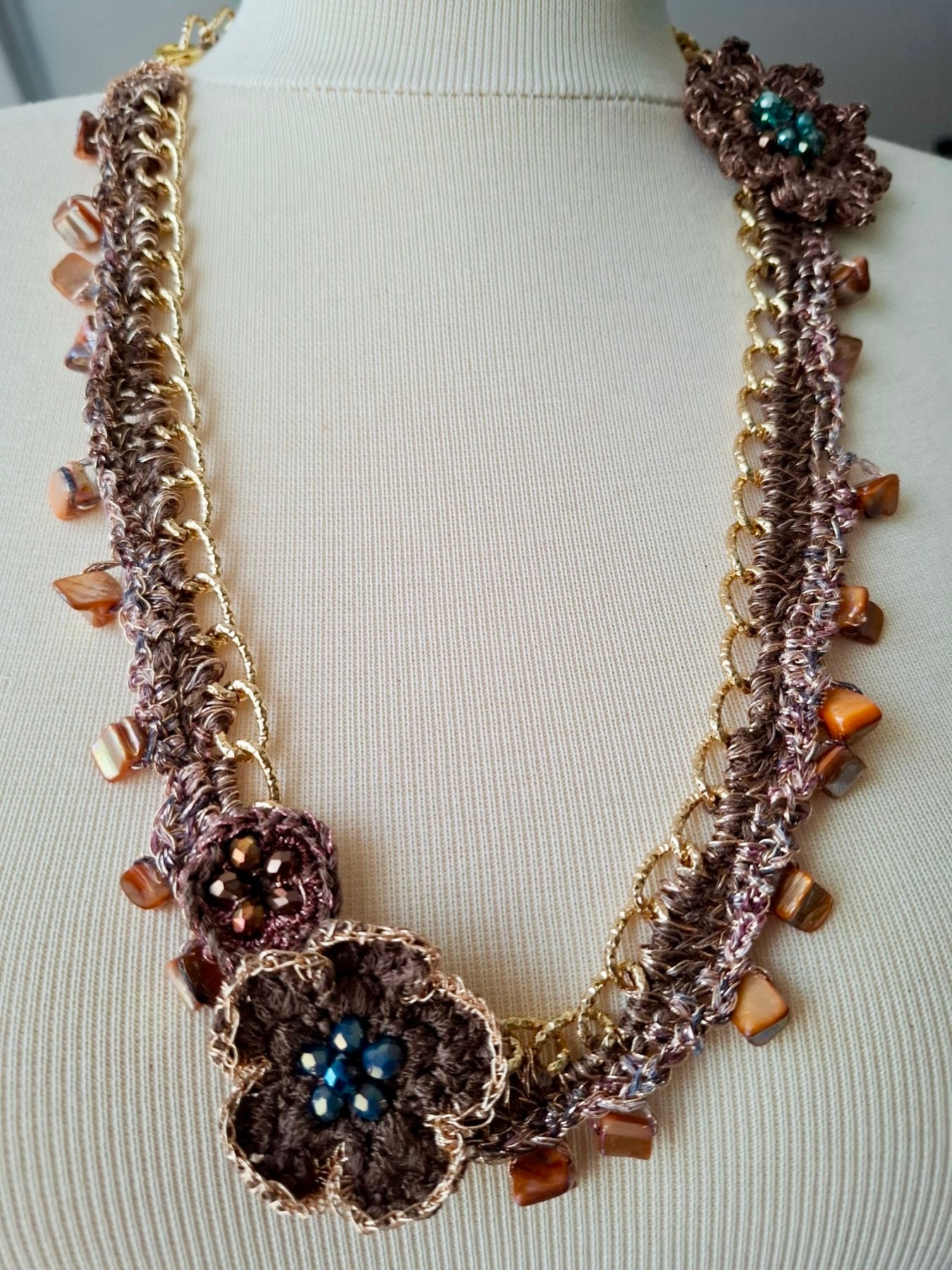 Golden Cocoa Bloom Necklace