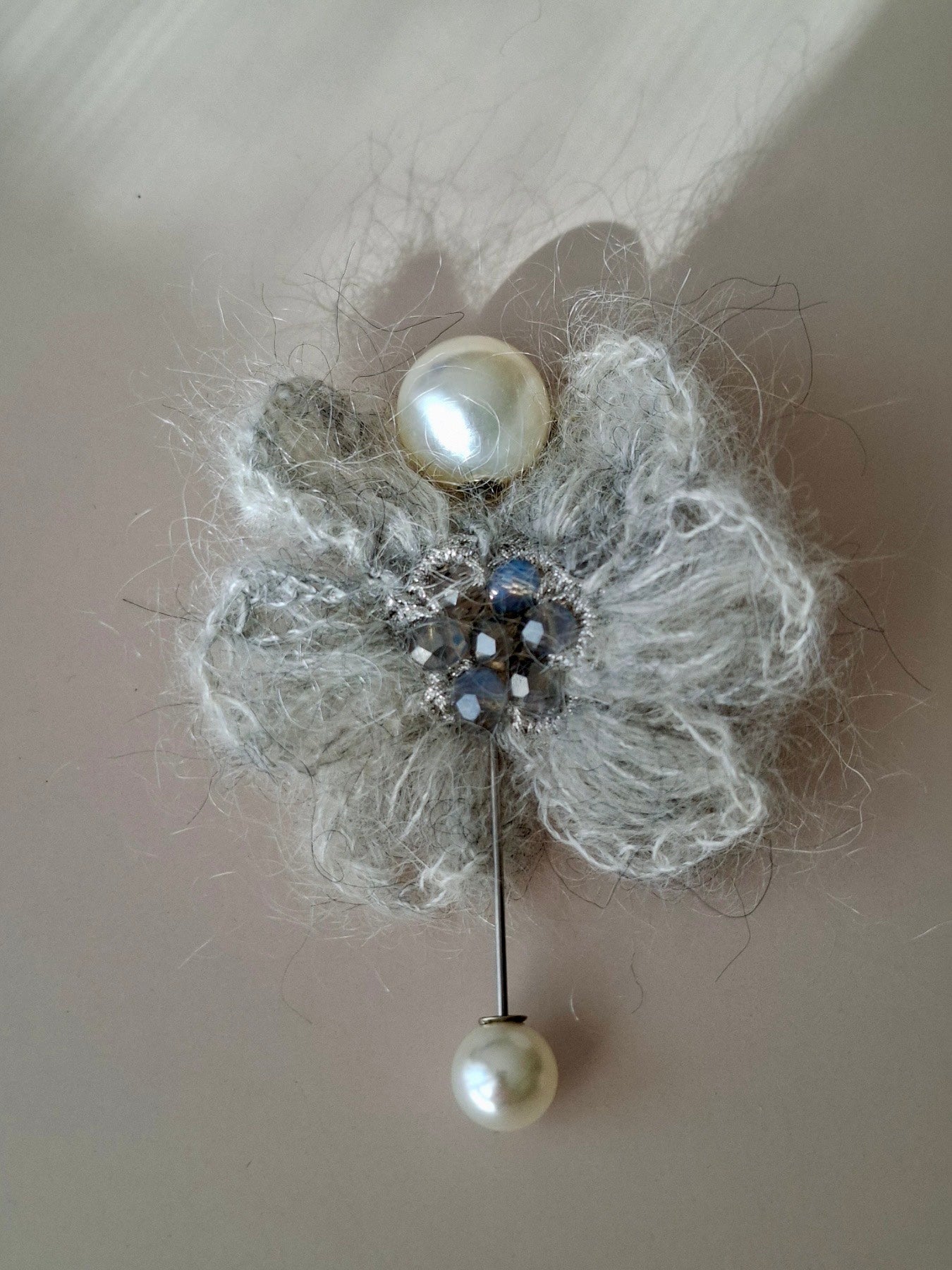 Snowflake Pearl Pin