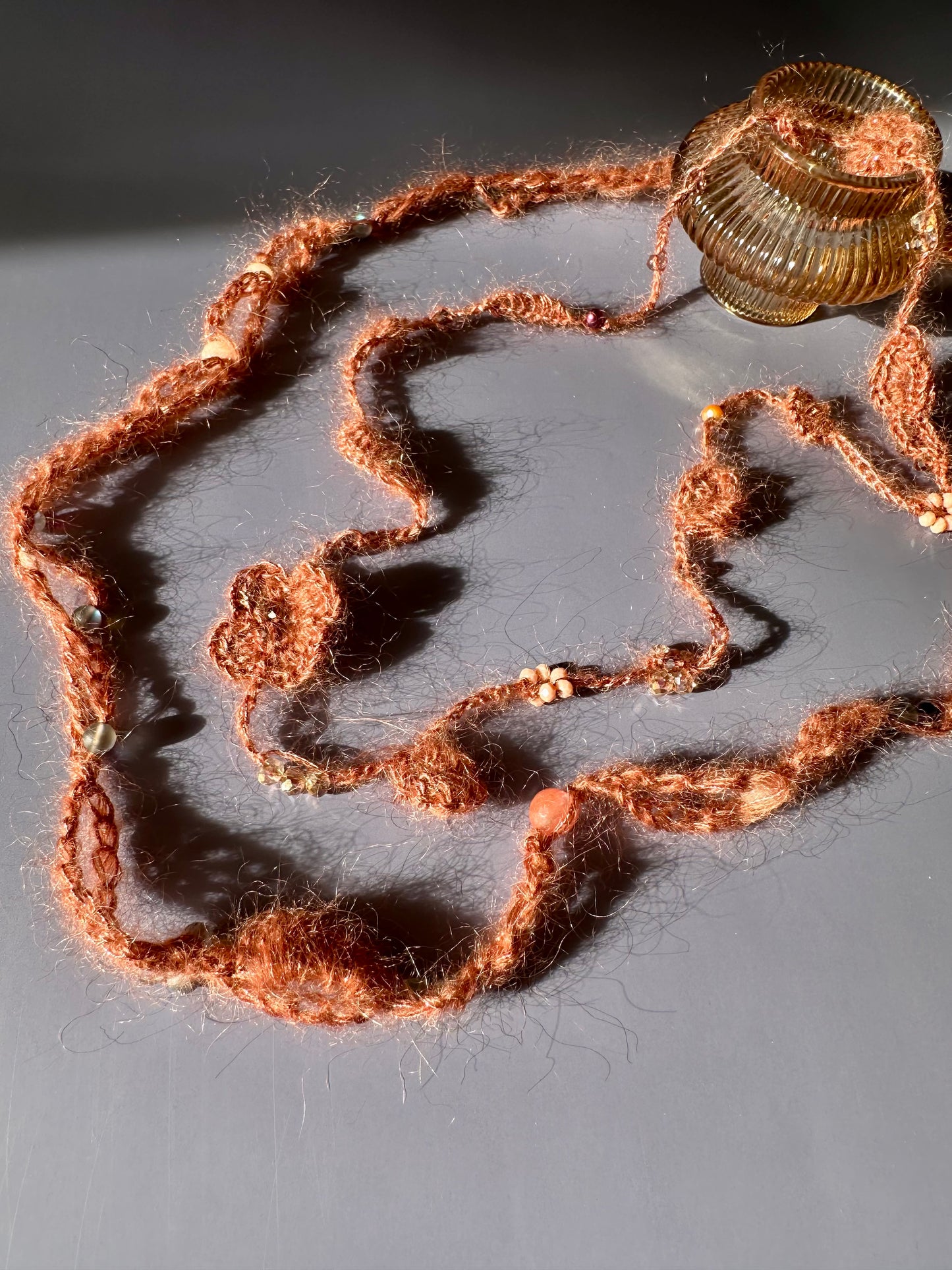 Autumn Glow Mohair Necklace