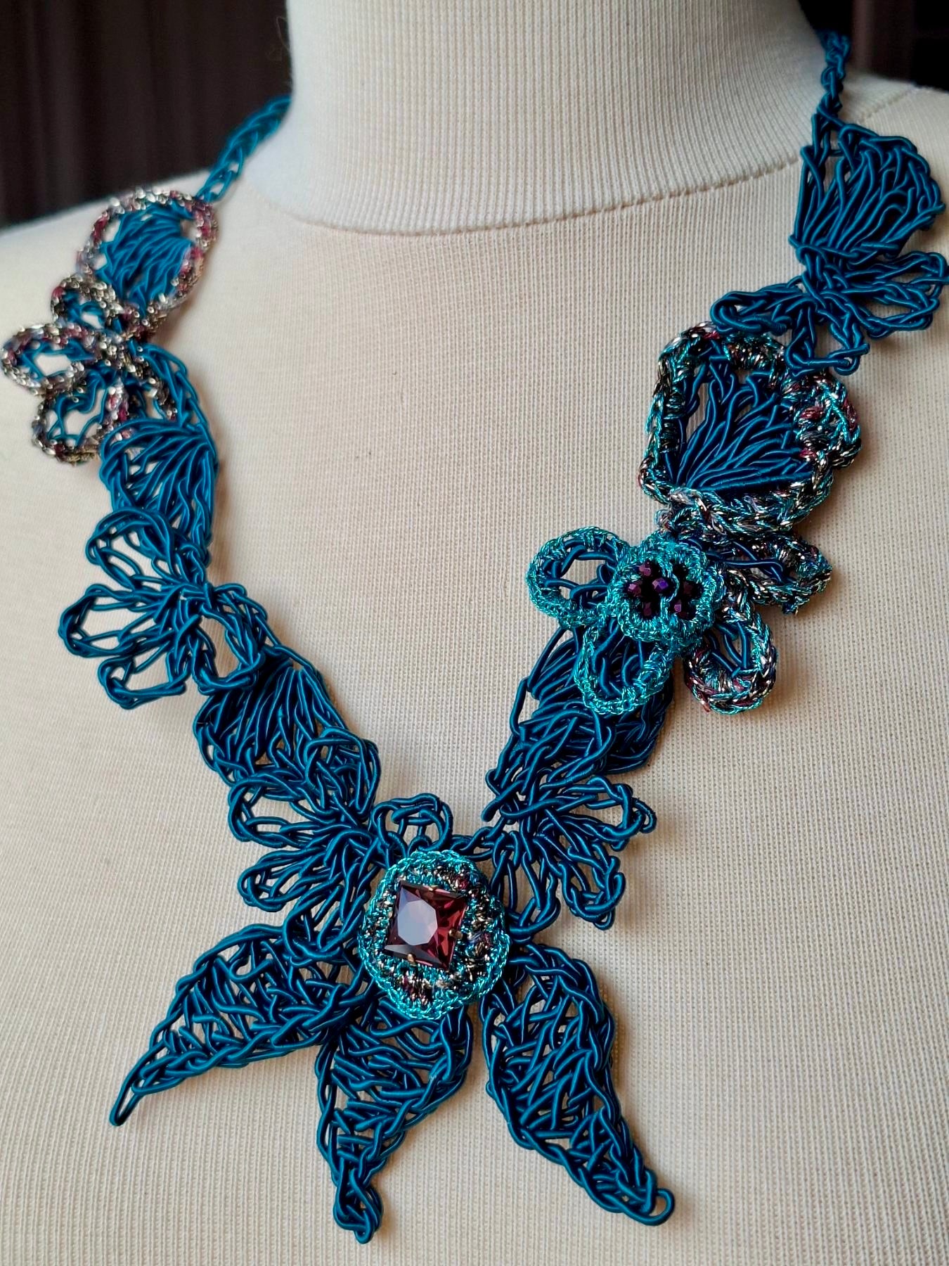 Azure Star – Sculptural Statement Necklace