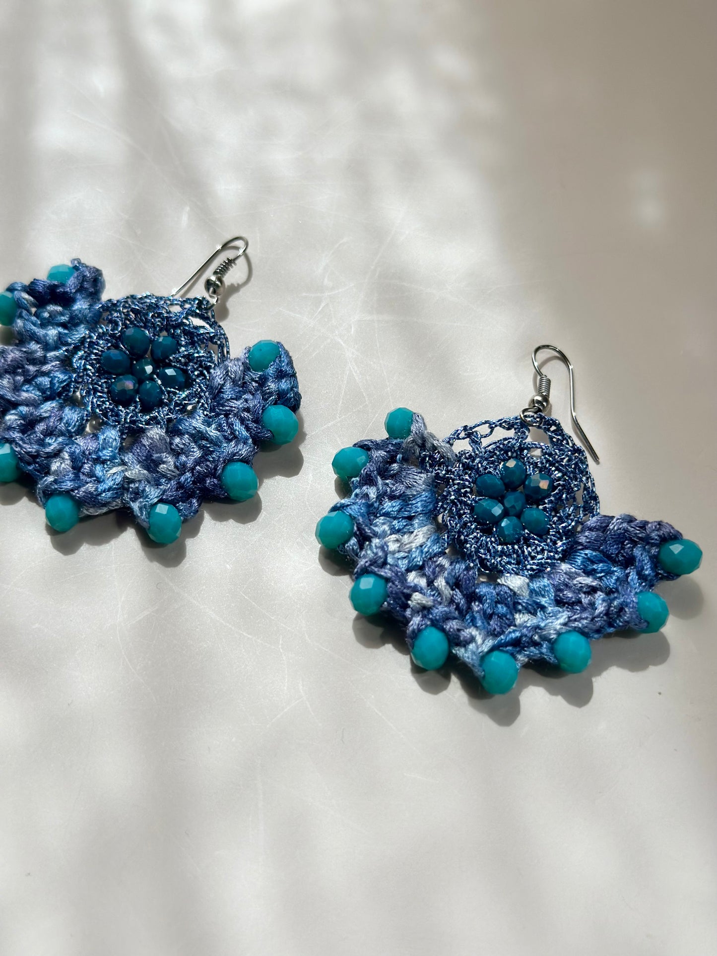 Marine Blue Statement Earrings