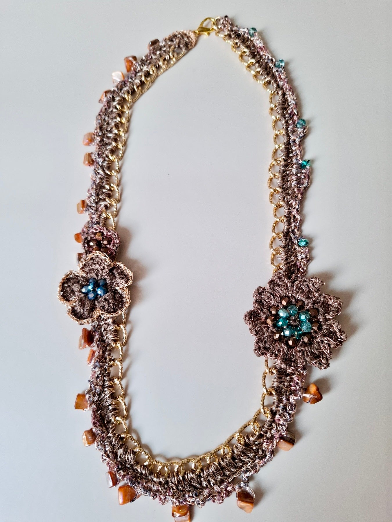 Golden Cocoa Bloom Necklace