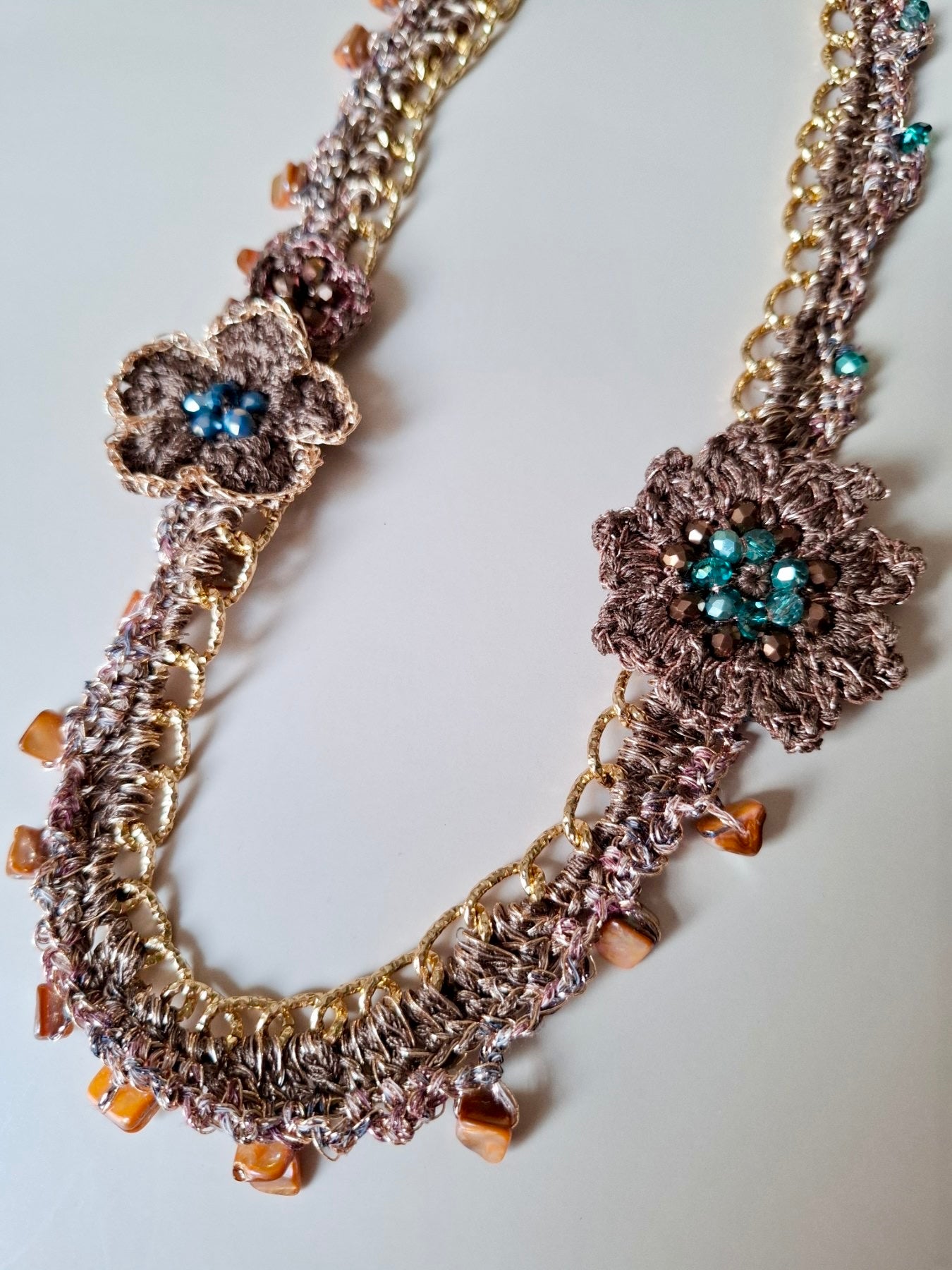 Golden Cocoa Bloom Necklace