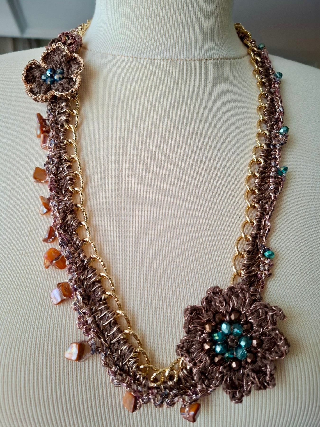 Golden Cocoa Bloom Necklace