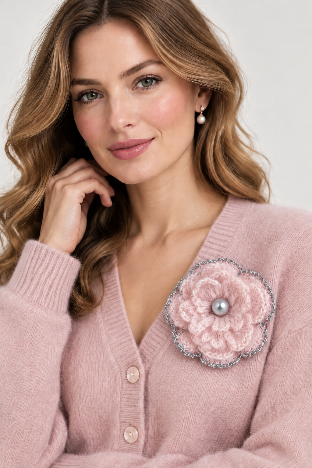 Rosa - Mohair Brooch