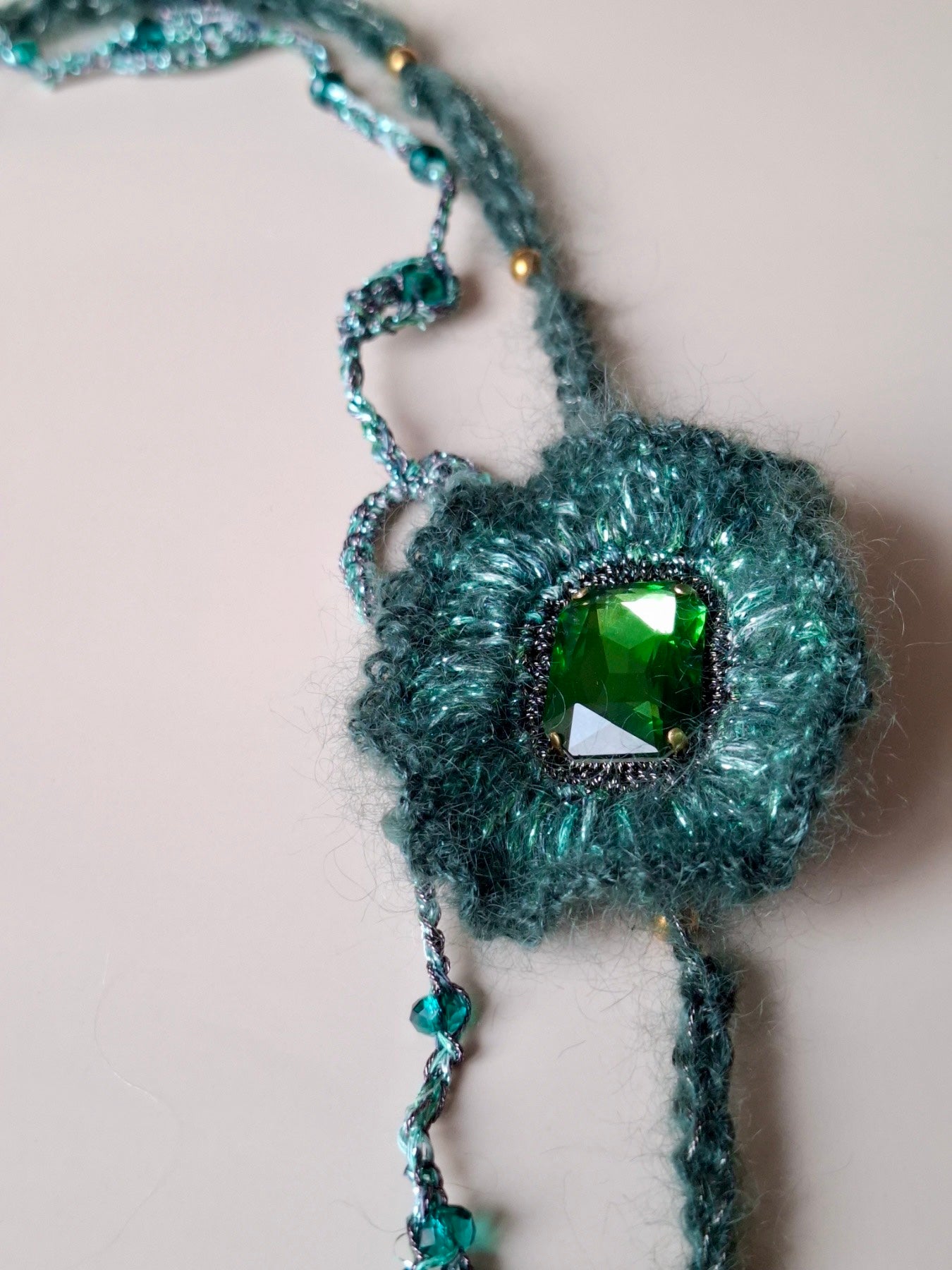 Emerald Coast Multi-Chain Necklace – Artistry in Greens & Blues