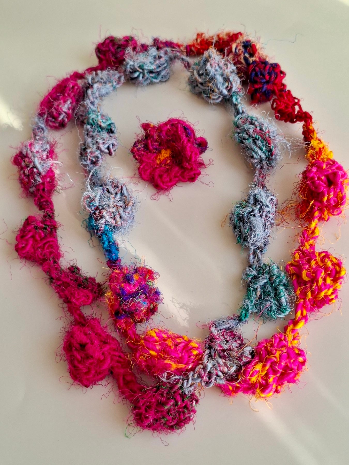 Spring Bloom – Sari Silk Necklace