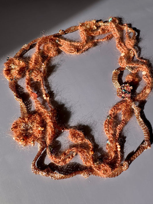 Autumn Glow Mohair Necklace