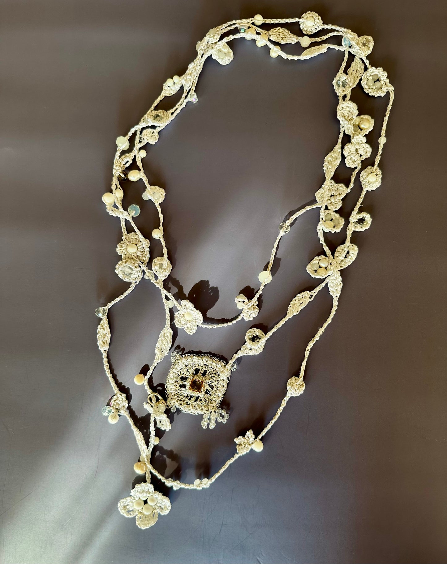 White Light Long Necklace