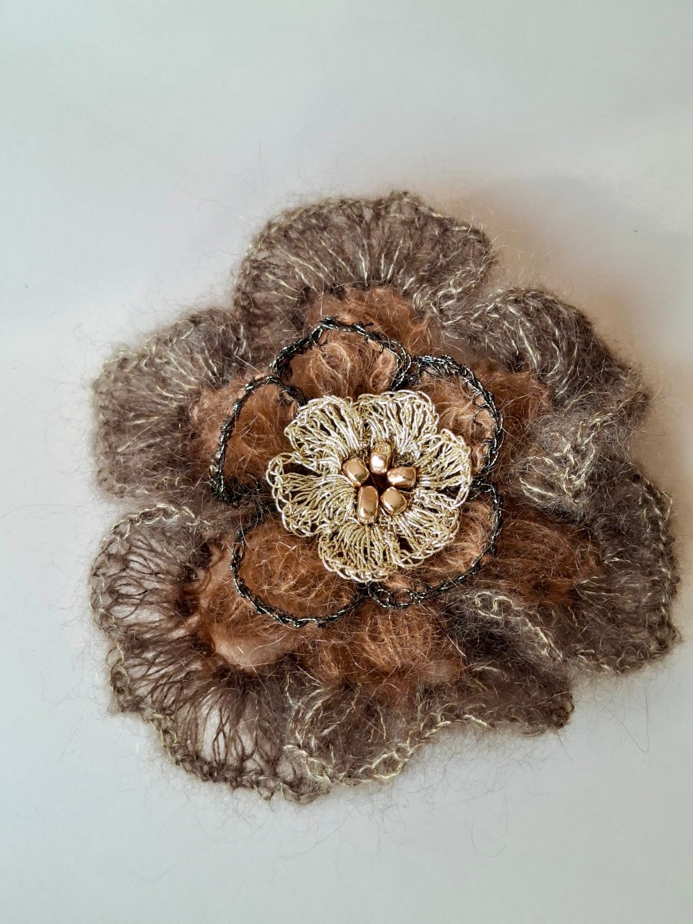 Golden Flower Brooch