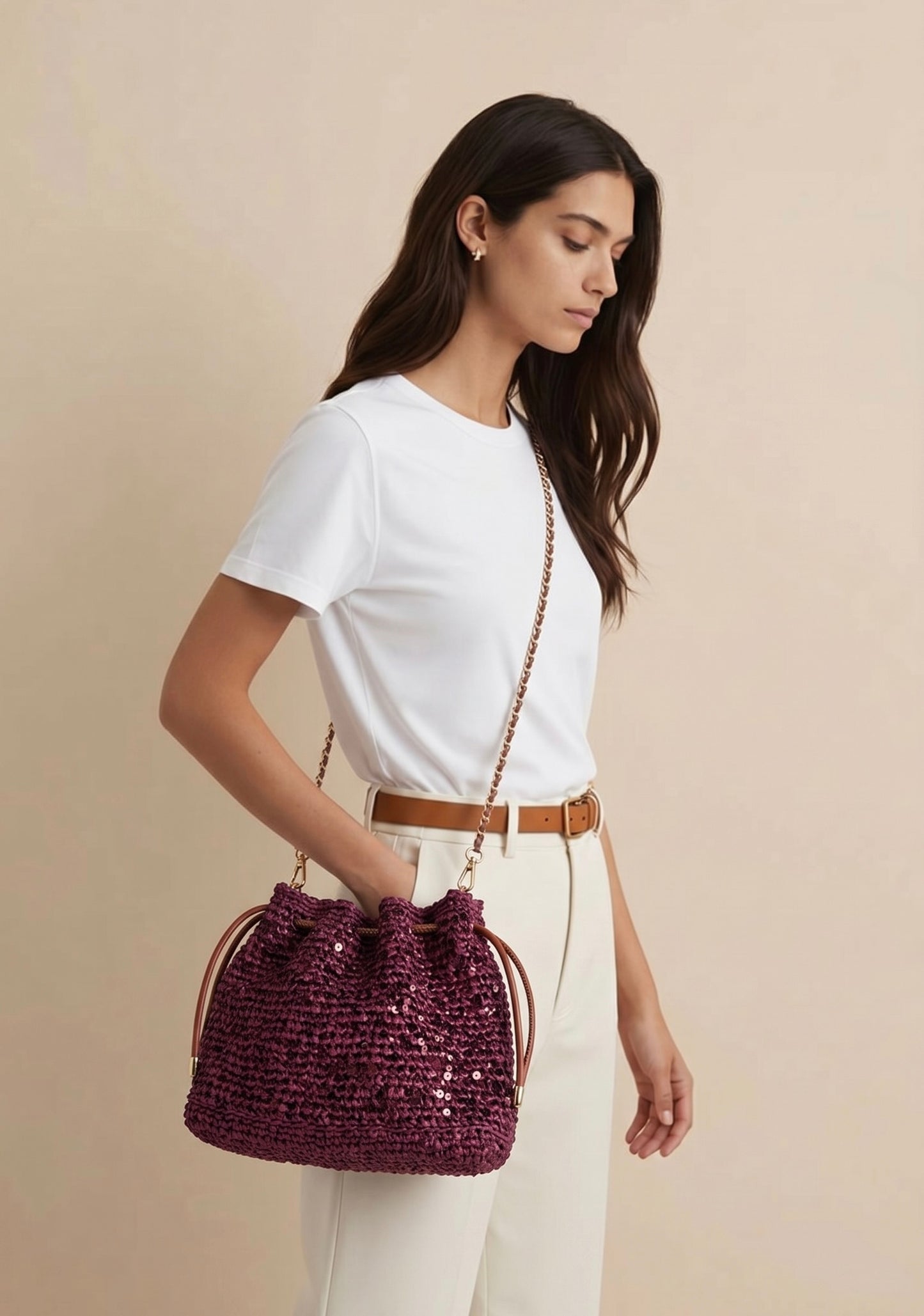 Evening chick crochet bag