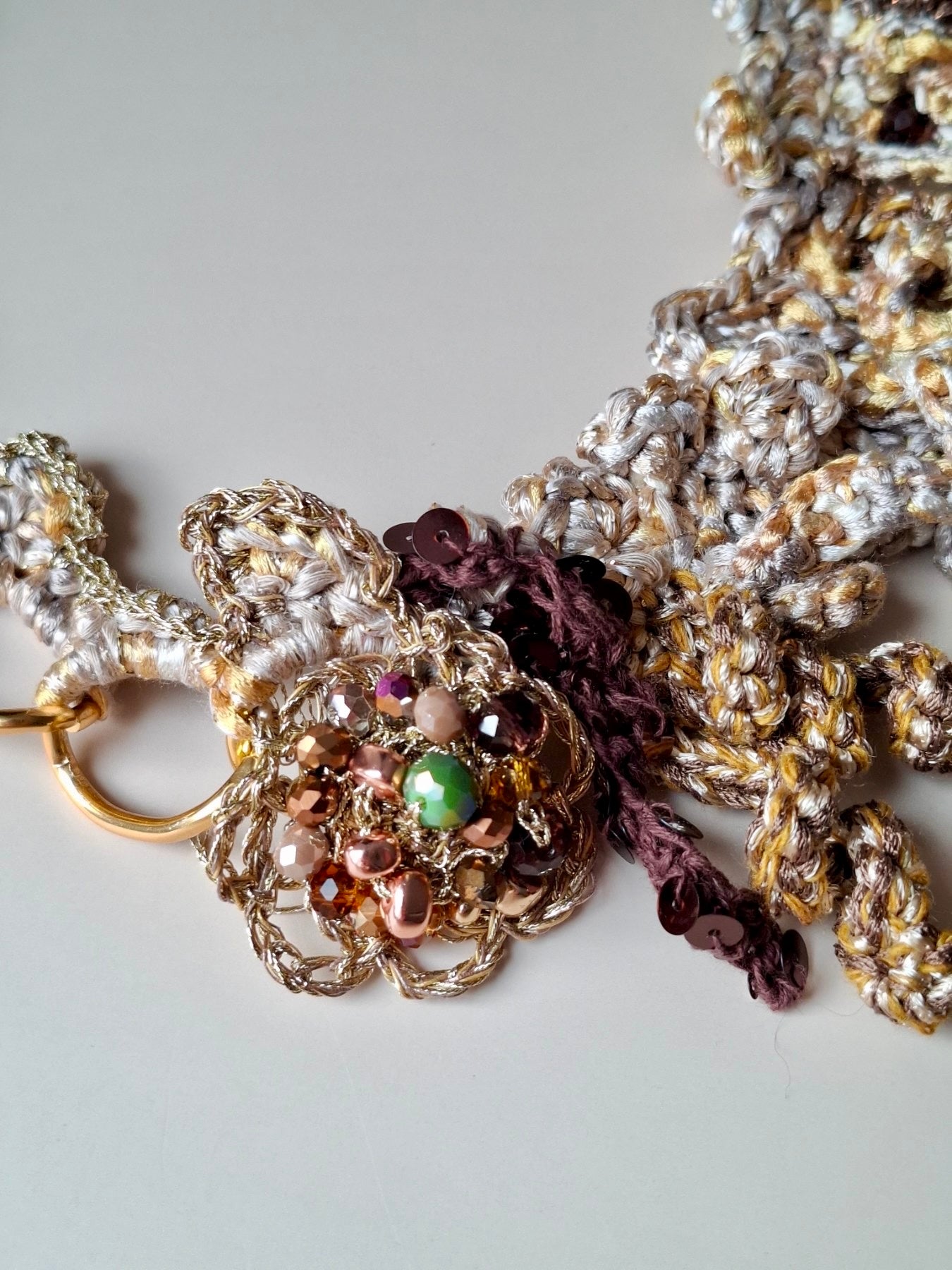 Aura – Statement Necklace with Dolce & Gabbana Silk