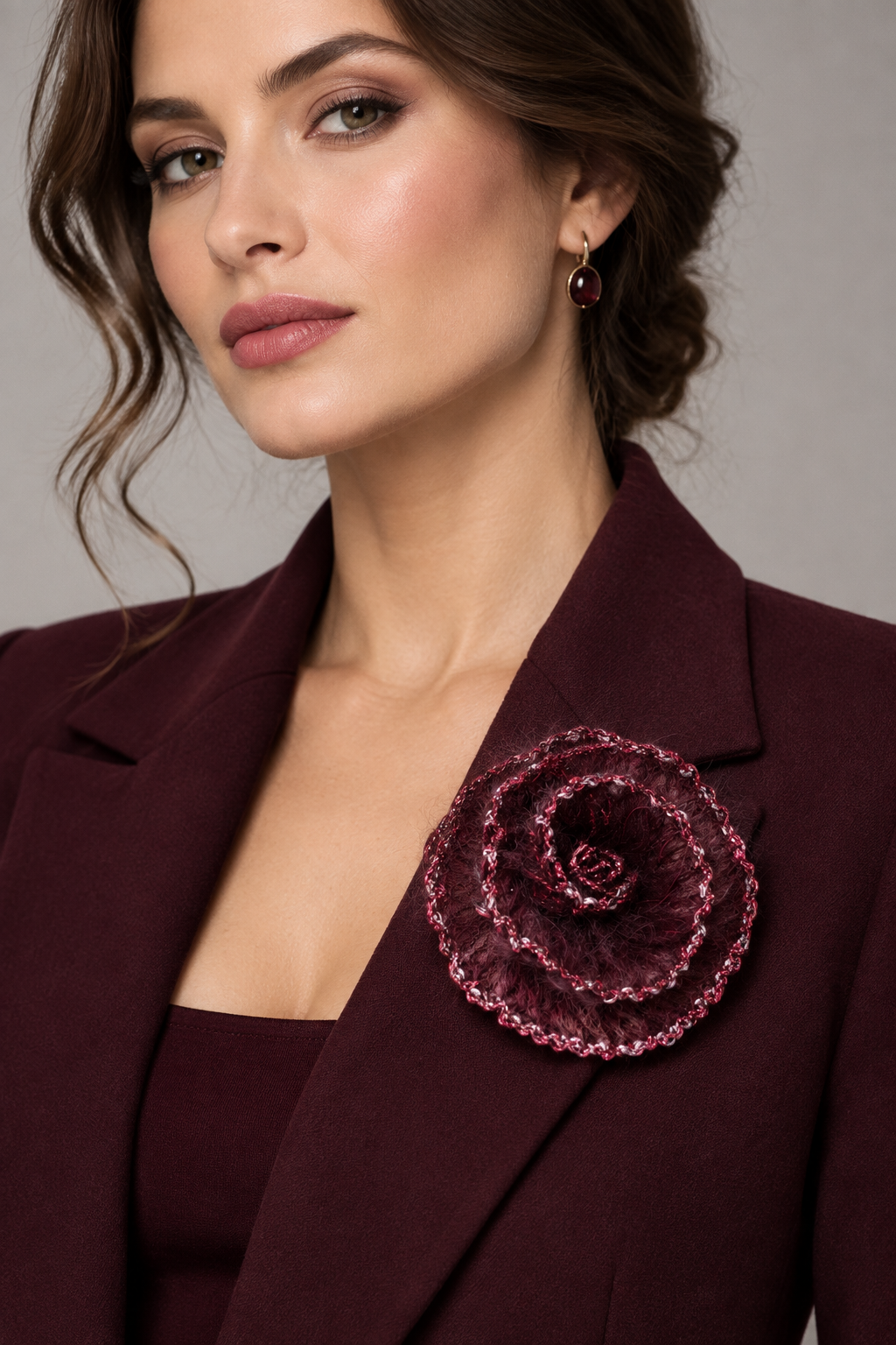 Burgundy Brooche