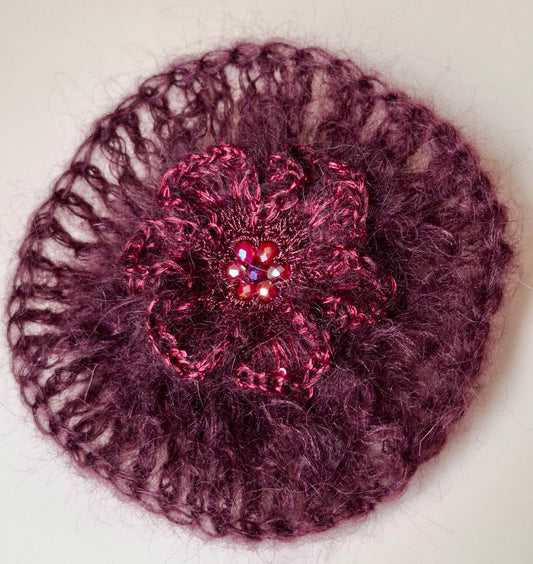 Burgundy Bloom Brooche