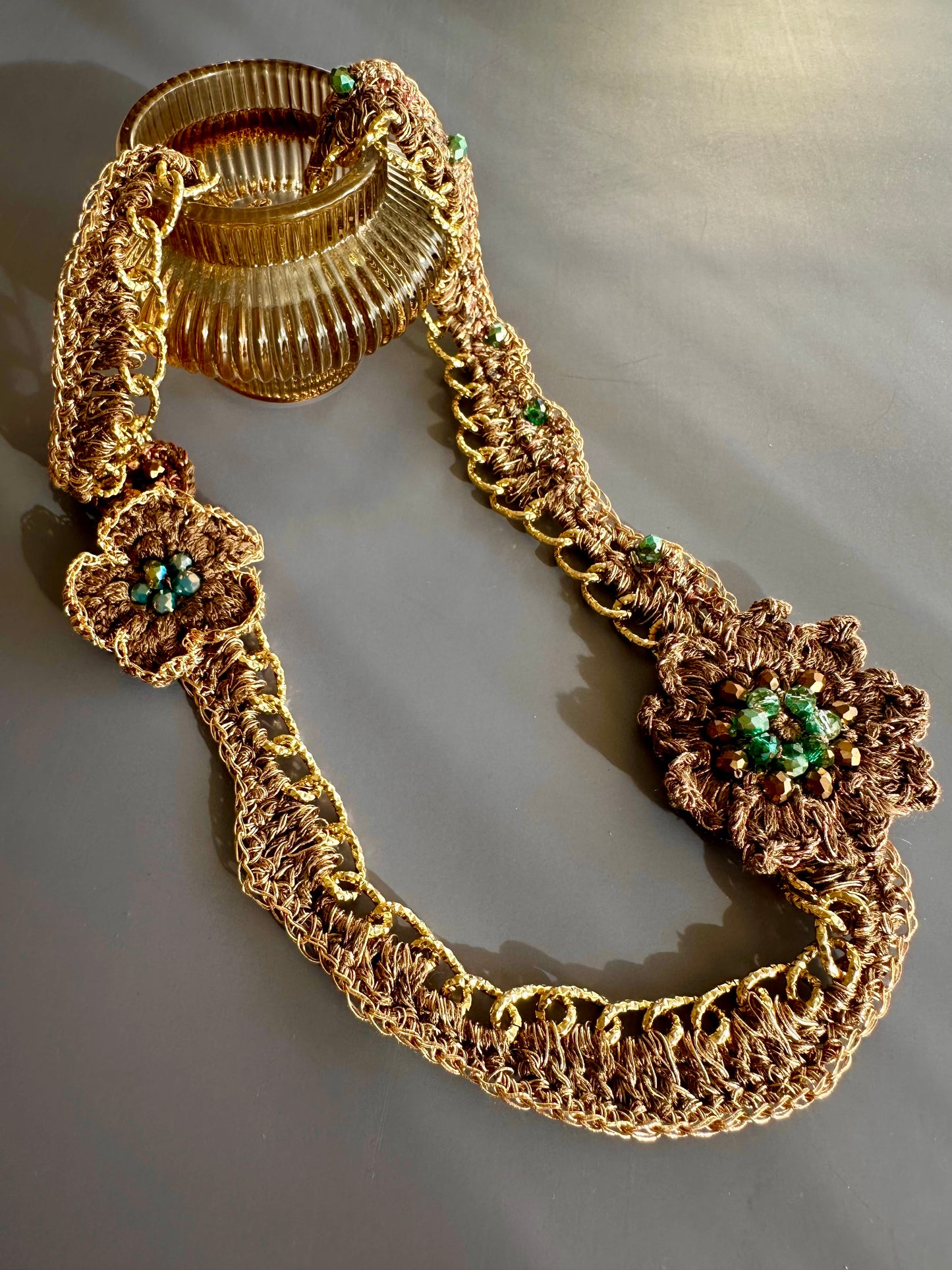 Golden Cocoa Bloom Necklace