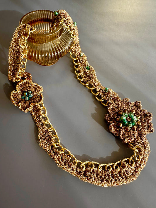 Golden Cocoa Bloom Necklace