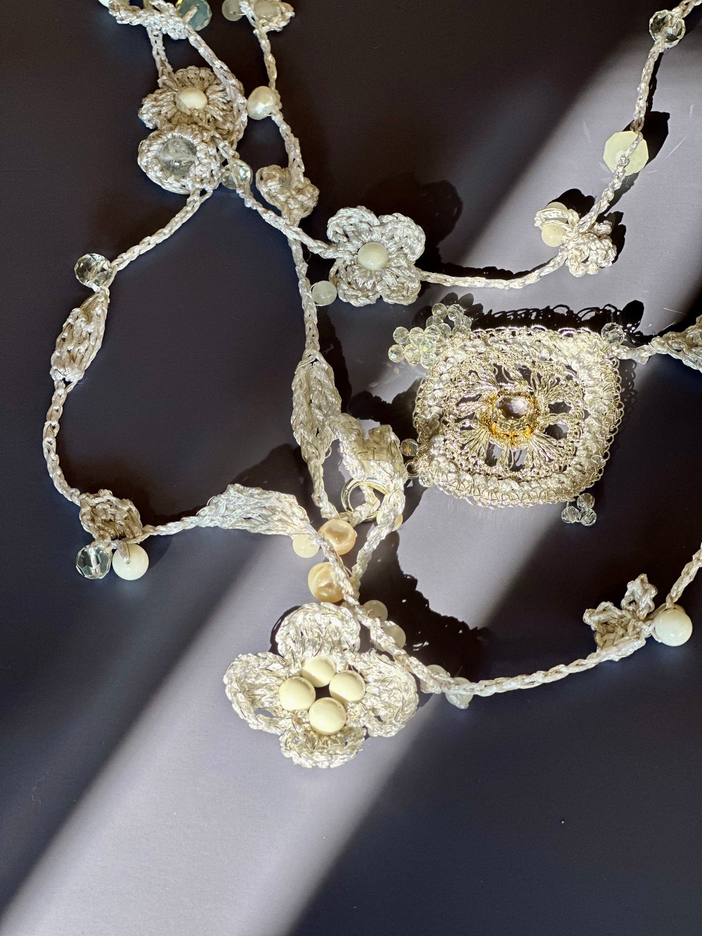White Light Long Necklace
