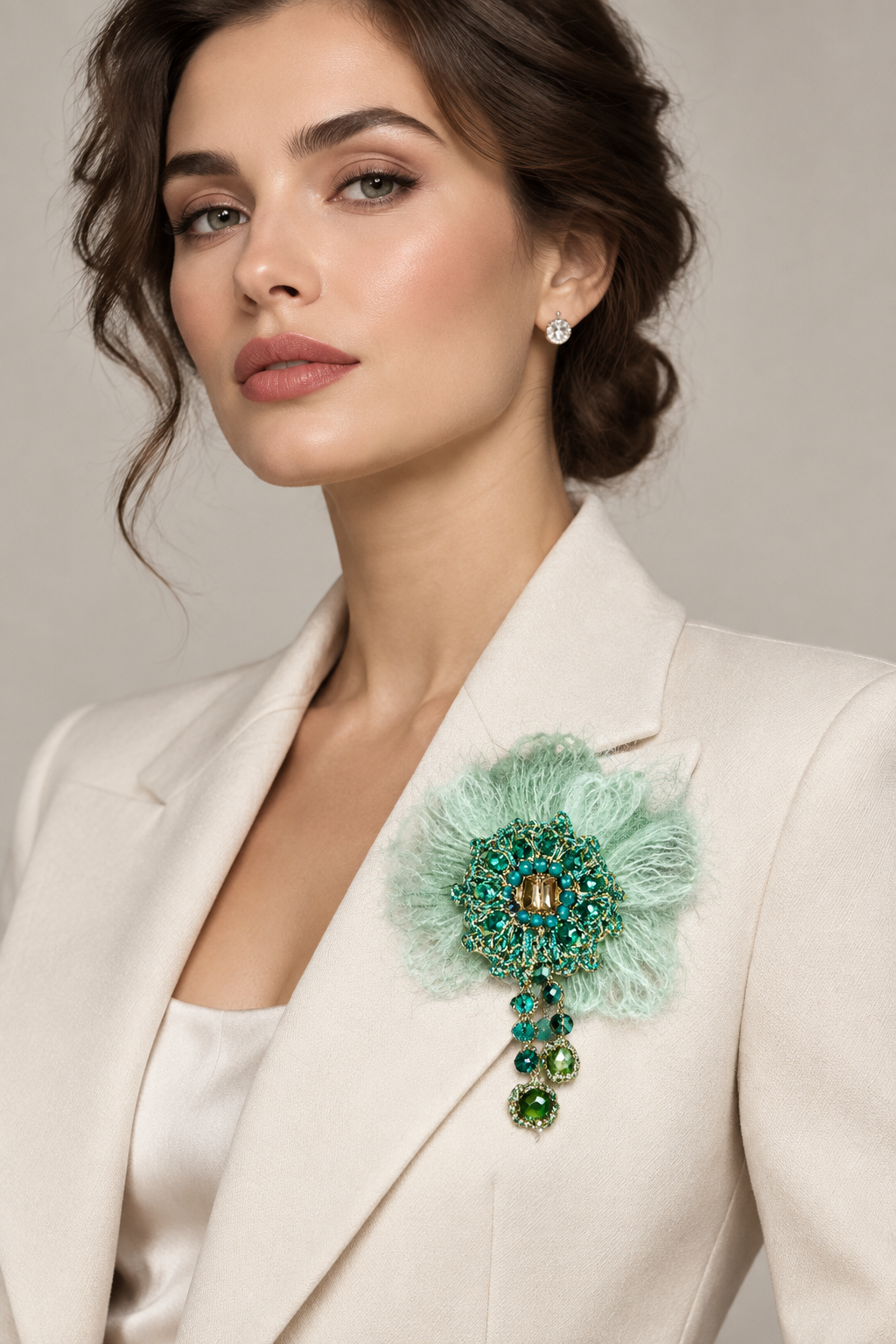 Emerald Fairy Brooch