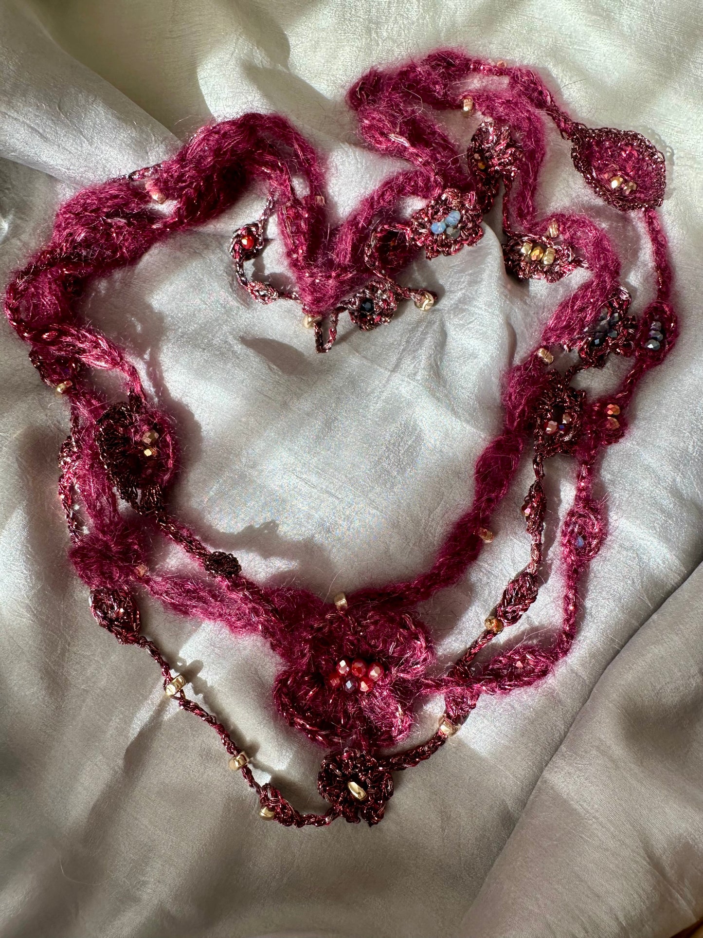 Burgundy Bloom Necklace